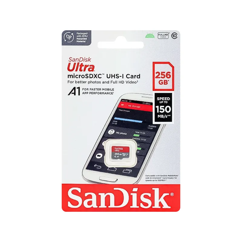 کارت حافظه MicroSDXC سن دیسک Ultra U1 A1 C10 ظرفیت 256 گیگابایت