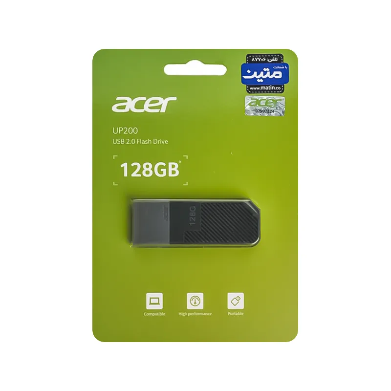 فلش مموری USB2.0 ایسر مدل UP200 ظرفیت 128 گیگابایت