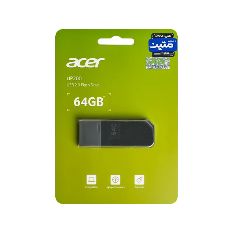 فلش مموری USB2.0 ایسر مدل UP200 ظرفیت 64 گیگابایت