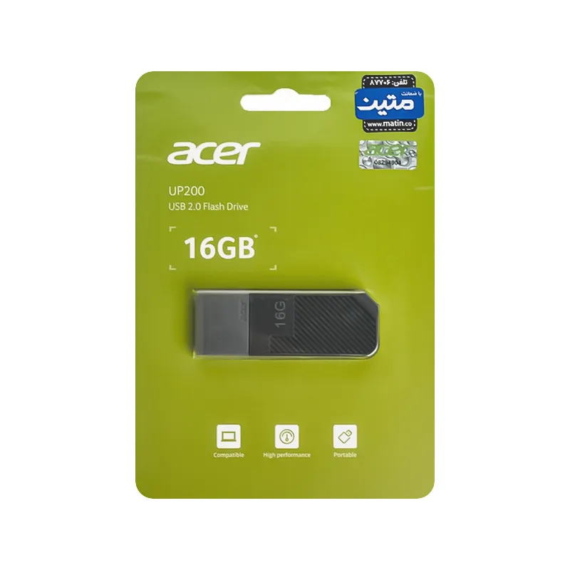 فلش مموری USB2.0 ایسر مدل UP200 ظرفیت 16 گیگابایت