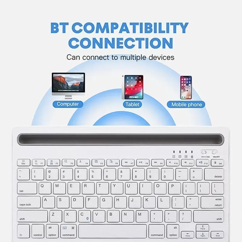 مینی کیبورد بلوتوثی ای او سی مدل AOC KB701 – سفید — تصویر ۴