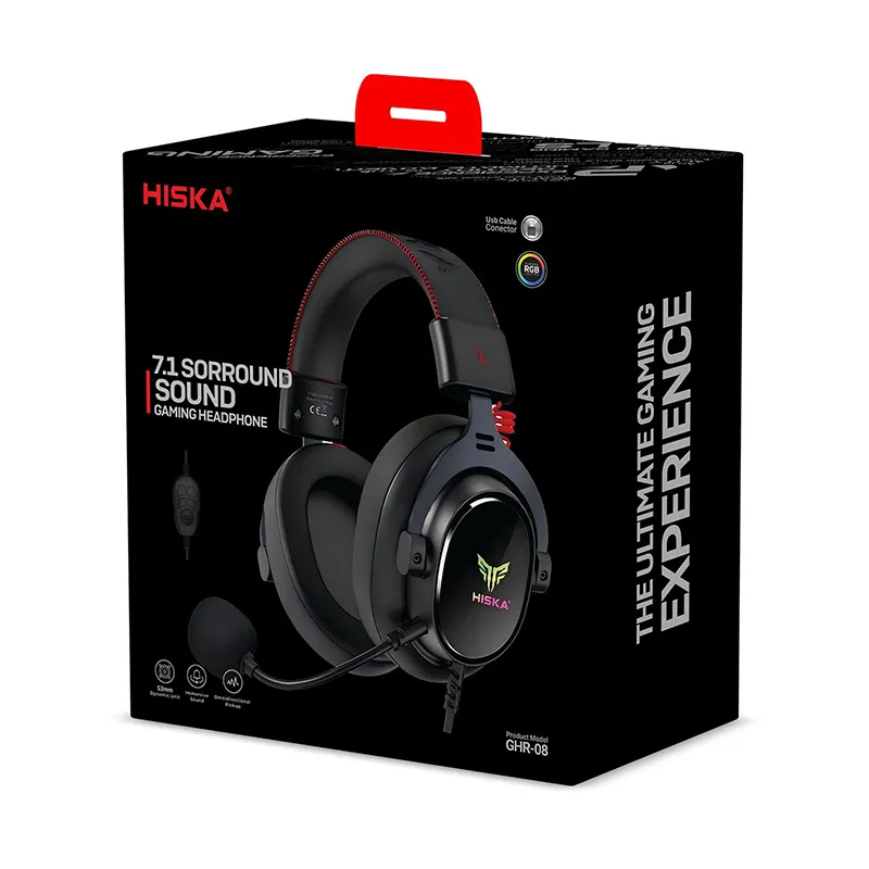 هدست گیمینگ سیم دار هیسکا مدل Hiska GHR-08 — تصویر ۶