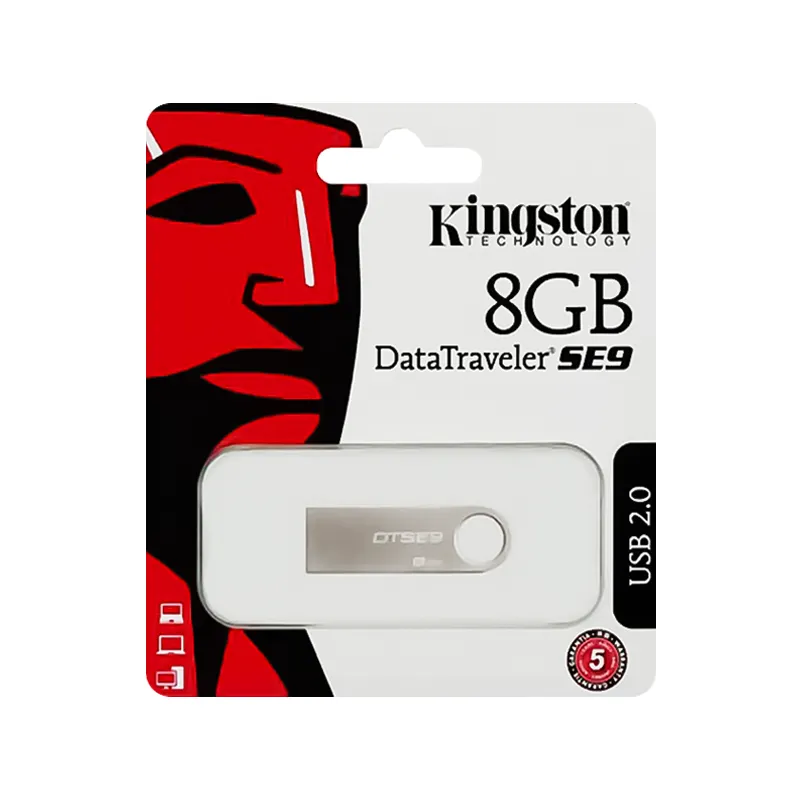 فلش مموری USB2.0 کینگ استون مدل DTSE9H ظرفیت 8 گیگابایت