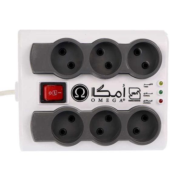 محافظ برق استاندارد 6 خانه امگا 5 متری مدل P6000
