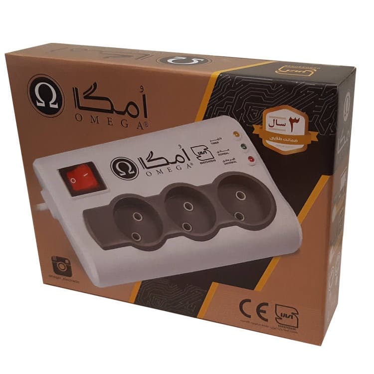 محافظ برق سه خانه امگا 3 متری مدل P3000 — تصویر ۲