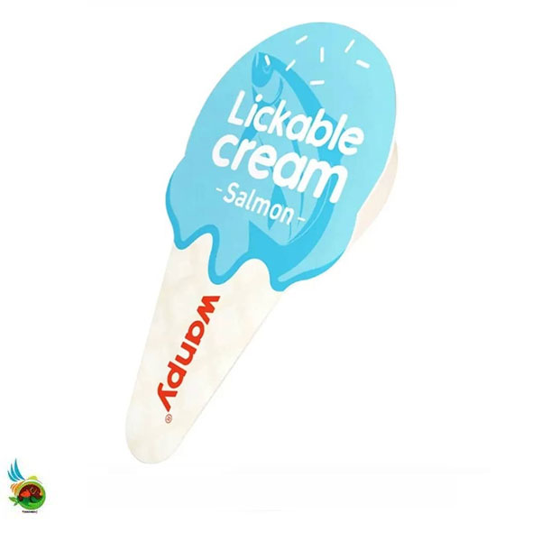 بستنی قاشقی گربه ونپی طعم سالمون Wanpy lickable cream with salmon وزن ۱۶ گرم