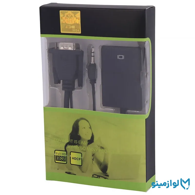 تبدیل VGA به HDMI پک سبز برند لوازمینو — تصویر ۲