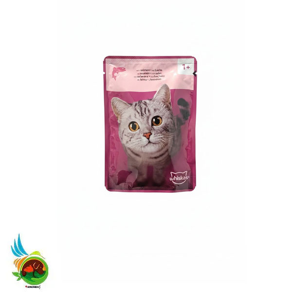 پوچ گربه ویسکاس با طعم ماهی سالمونWhiskas with salmon وزن 85 گرم — تصویر ۲