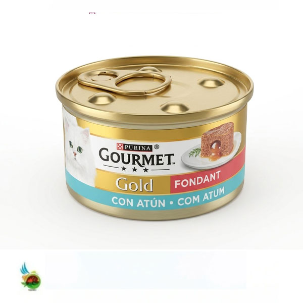 کنسرو گربه گورمت مدل فوندانت طعم تن Gourmet gold fondant with tuna وزن ۸۵ گرم
