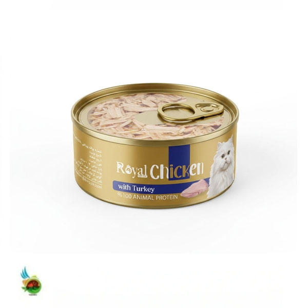 کنسرو نچرال گربه رویال کوکو با طعم مرغ و بوقلمون Royal coco chicken with turkey وزن ۱۰۰ گرم — تصویر ۲