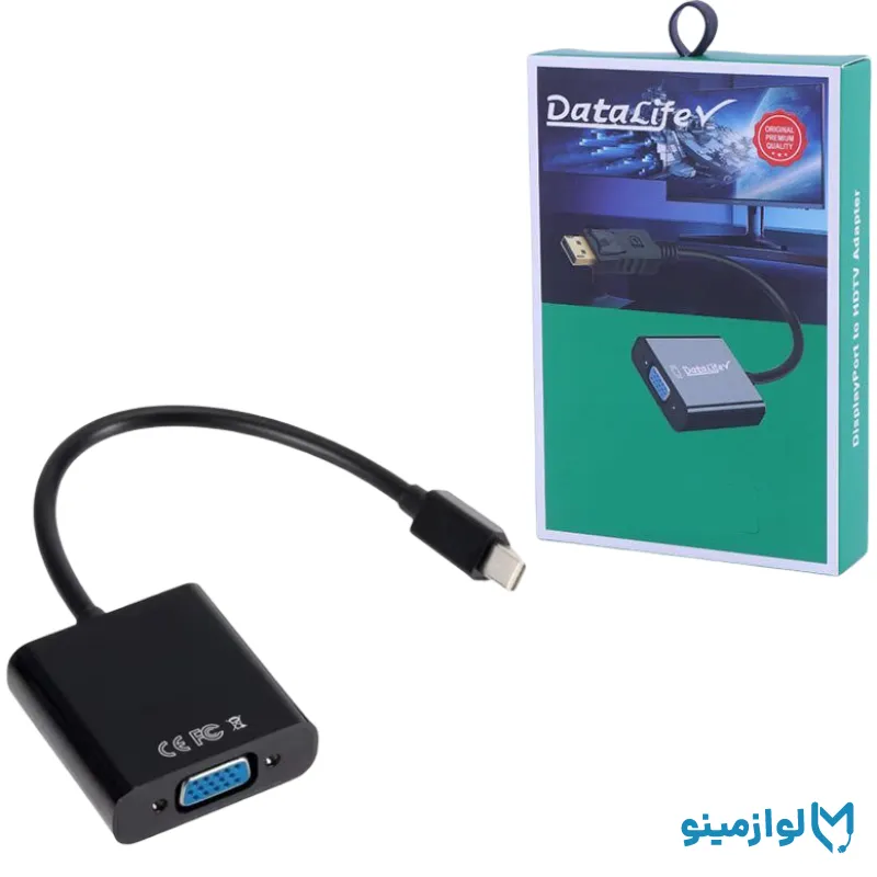 مبدل DisplayPort به VGA دیتالایف – DataLife DisplayPort to VGA Adapter — تصویر ۲