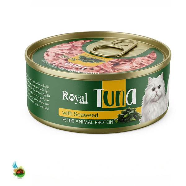 کنسرو نچرال گربه رویال کوکو با طعم تن و جلبک دریایی Royal coco tuna with seaweed وزن ۱۰۰ گرم