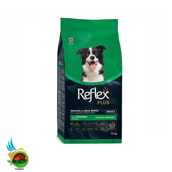 غذای خشک سگ بالغ نژاد متوسط و بزرگ رفلکس پلاس با طعم مرغ Adult dog food for medium &amp; large with chicken (فله ای)