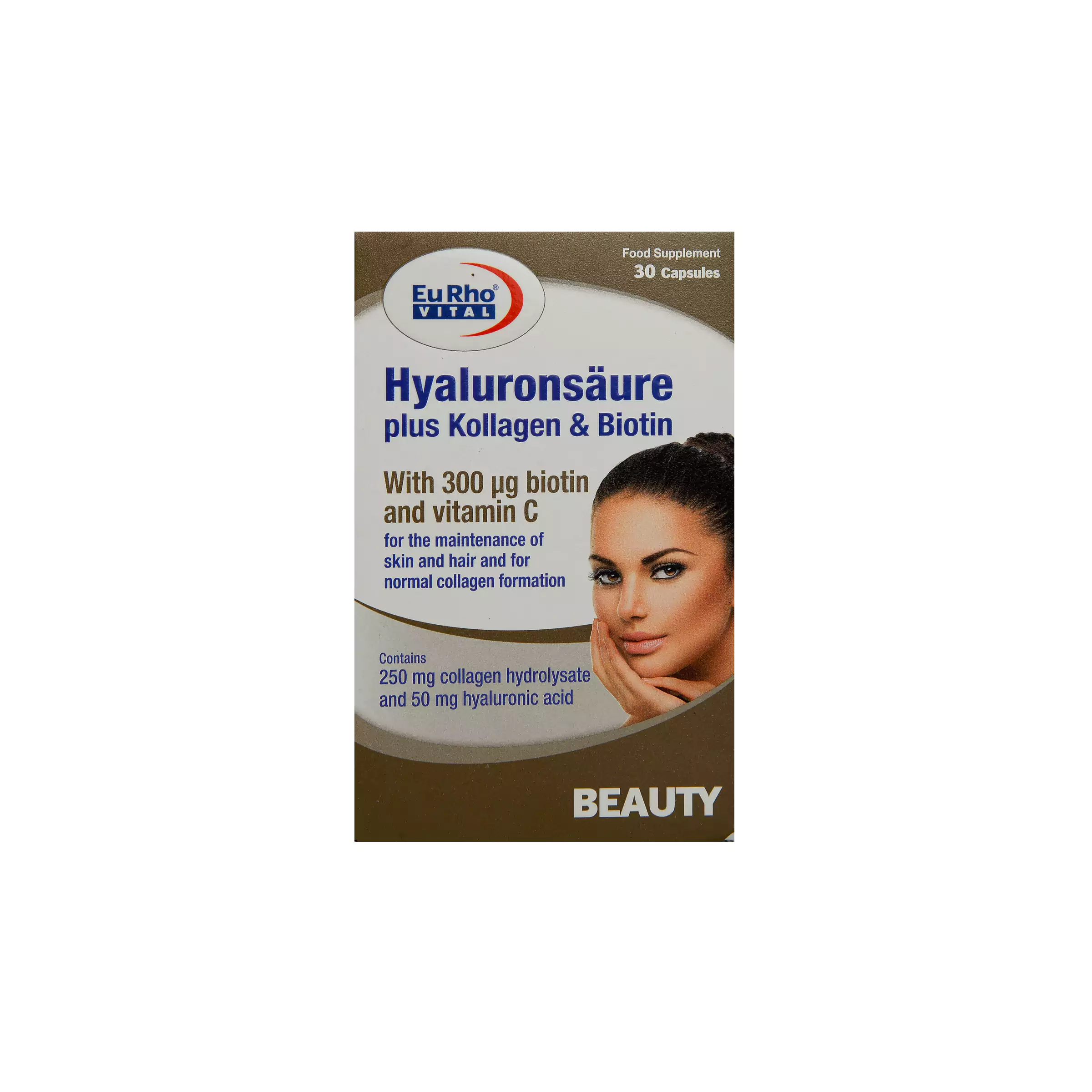 کپسول هیالورون سائور پلاس کلاژن و بیوتین یورو ویتال/HYALURONSAURE EURHO VITAL
