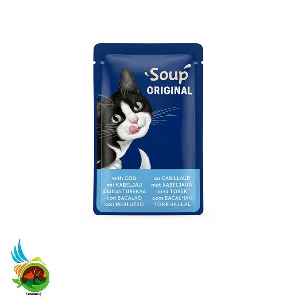 سوپ گربه فلیکس طعم ماهی کاد Felix soup original with cod وزن ۴۸ گرم
