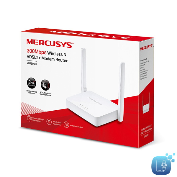 مودم روتر مرکوسیس ADSL2 بی سیم مدل MW-300D — تصویر ۲
