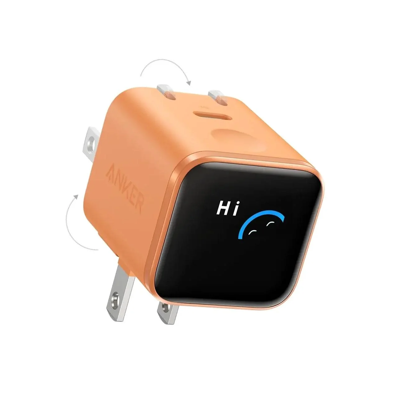 شارژر دیواری فست تک پورت ANKER مدل A121DPO1 Nano Charger Foldable 180° 45W – نارنجی (گارانتی 18 ماهه شرکتی)