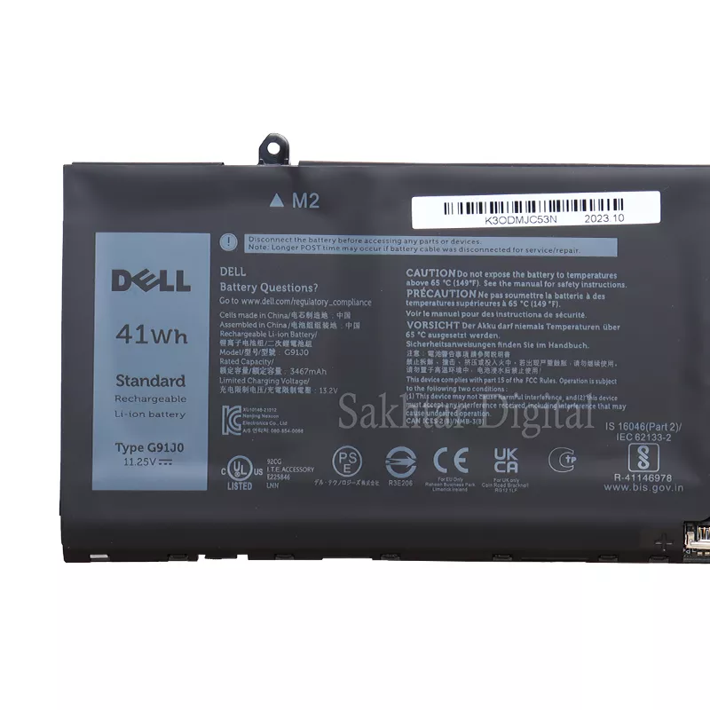 باتری اورجینال لپ تاپ دل Dell Vostro 13 5310 / 13 5320 — تصویر ۵
