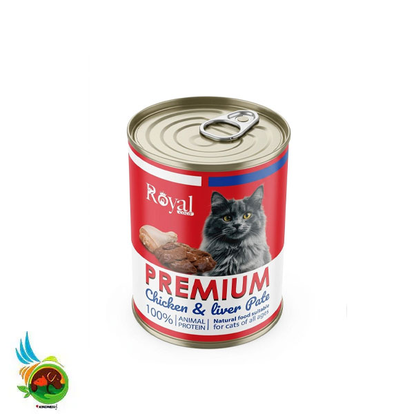 کنسرو پته پریمیوم گربه رویال کوکو طعم مرغ و جگر Royal coco premium chicken & liver pate وزن ۴۲۰ گرم — تصویر ۲