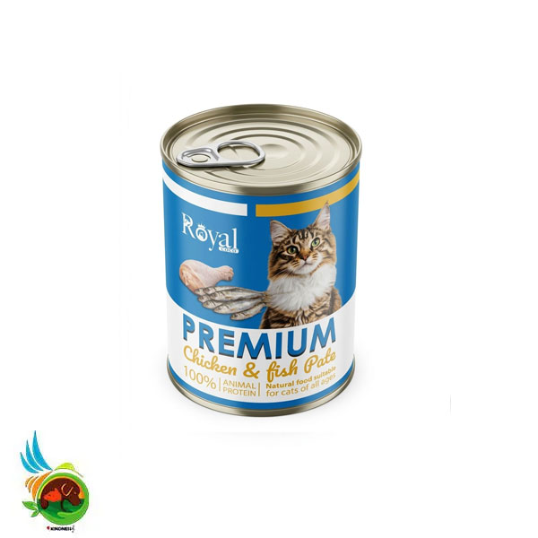 کنسرو پته پریمیوم گربه رویال کوکو طعم مرغ و ماهی Royal coco premium chicken & fish وزن ۴۲۰ گرم — تصویر ۲