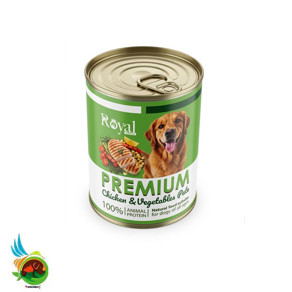 کنسرو پریمیوم پته سگ رویال کوکو طعم مرغ و سبزیجات Royal coco premium chicken & vegetables pate وزن ۴۲۰ گرم