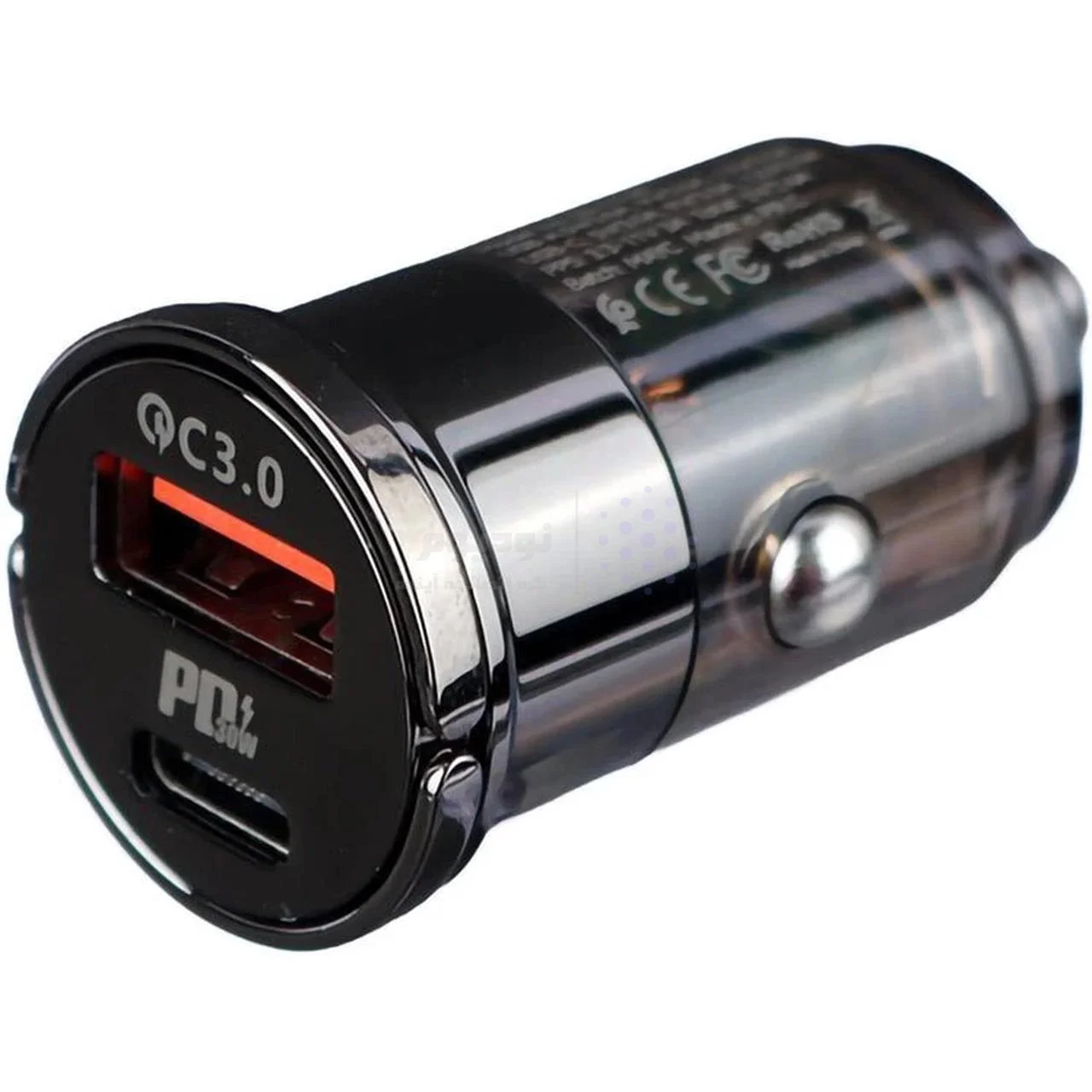 شارژر فندکی PD و فست دو پورت Earldom مدل CC46 46W – مشکی — تصویر ۴