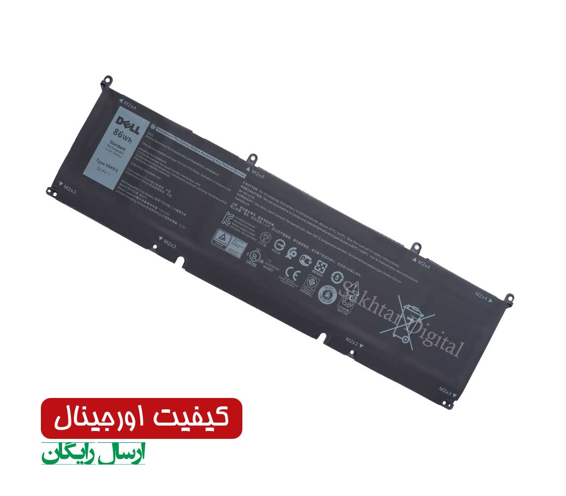 باتری اورجینال لپ تاپ دل Dell Precision 5550 / XPS 15 — تصویر ۲