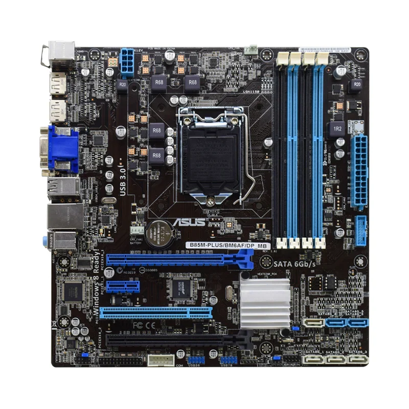 مادربرد Asus B85M‑PLUS سوکت LGA1150 چیپست Intel B85 فرم فاکتور Micro‑ATX