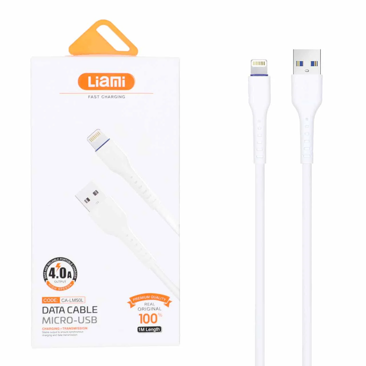 کابل شارژ فست آیفون Liami مدل CA-LM50L – سفید (گارانتی شش ماهه شرکتی)