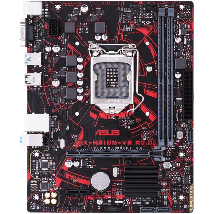 مادربرد Asus EX‑H310M‑V3 R2.0 سوکت LGA1151 چیپست Intel H310 فرم فاکتور Micro‑ATX با پشتیبانی از حافظه DDR4 نسل 8 و 9 اینتل استوک