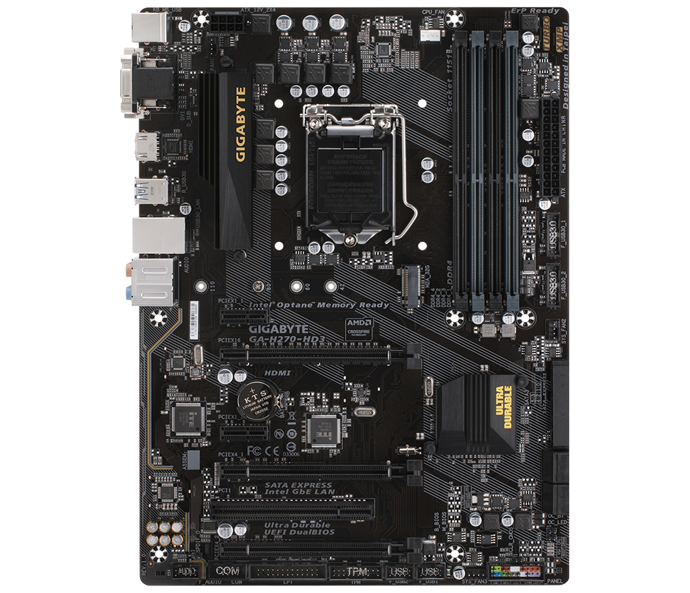 مادربرد Gigabyte GA‑H270‑HD3 سوکت LGA1151 چیپست Intel H270 فرم فاکتور ATX