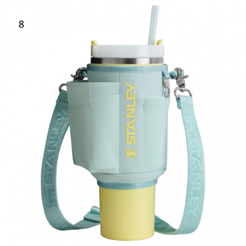 کاور استنلی تامبلر ماگ STANLEY 40 oz 1.18L رنگ سبز آبی — تصویر ۲