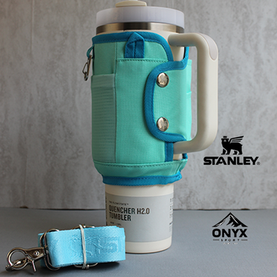 کاور استنلی تامبلر ماگ STANLEY 40 oz 1.18L رنگ سبز آبی — تصویر ۴