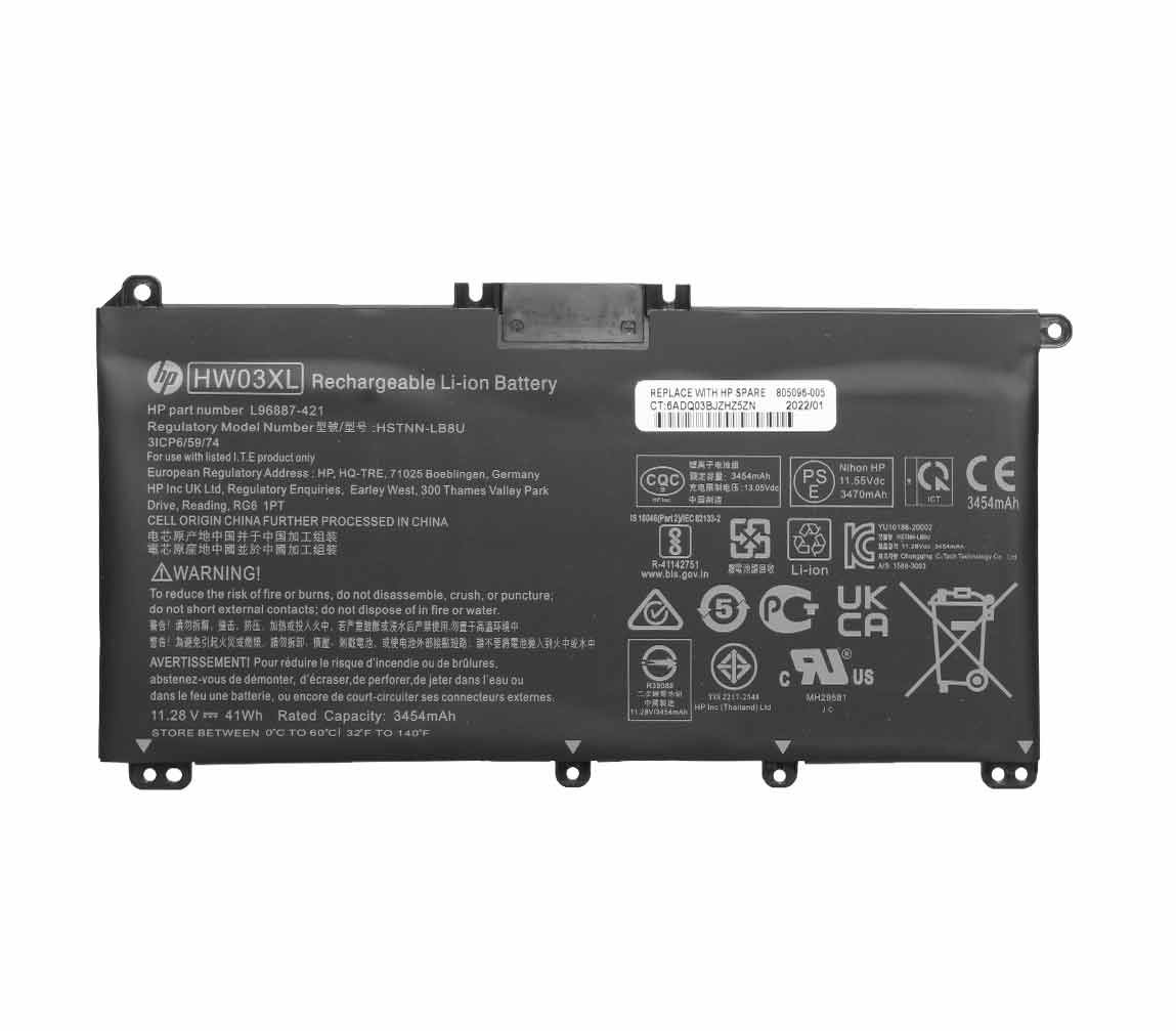 باتری اورجینال لپ تاپ اچ پی Hp Pavilion 15-EG — تصویر ۳