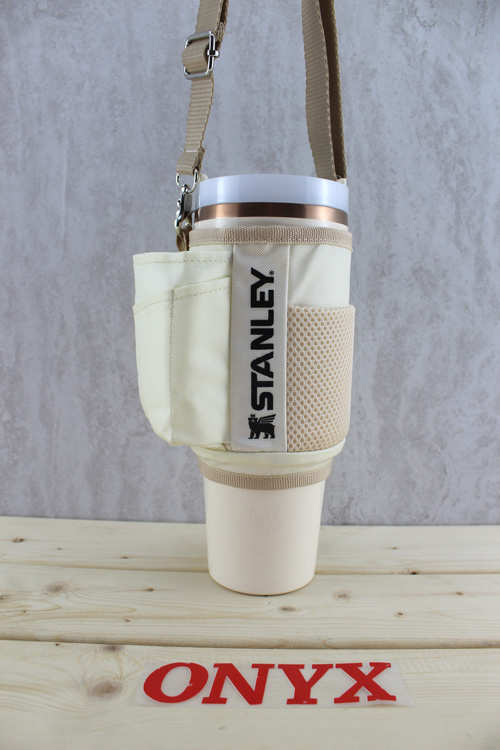کاور استنلی تامبلر ماگ STANLEY 40 oz 1.18L ( onyx اونیکس) (رنگ کرمی) — تصویر ۲