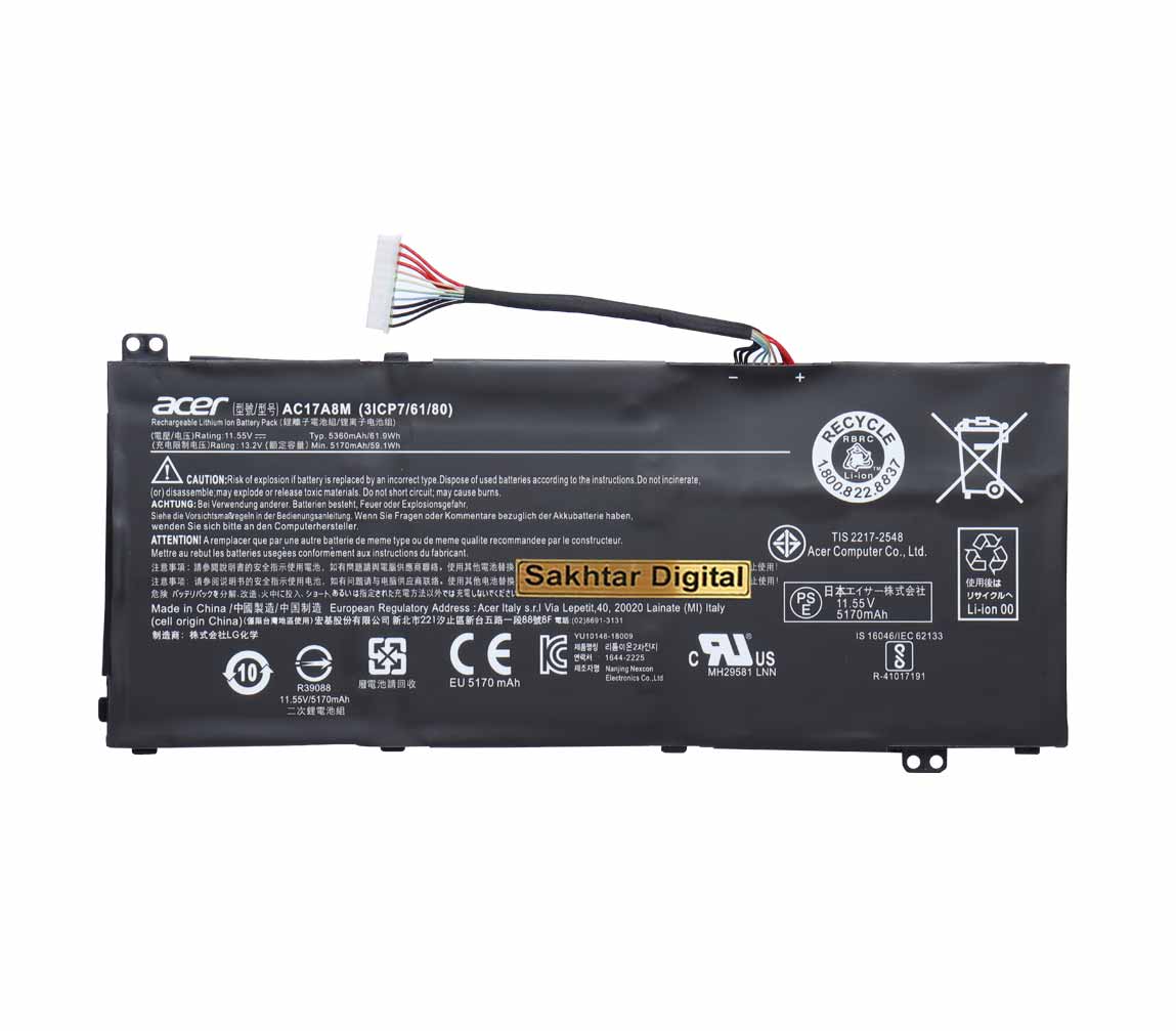 باتری اورجینال لپ تاپ ایسر Acer SPIN 3 SP314-52 — تصویر ۳