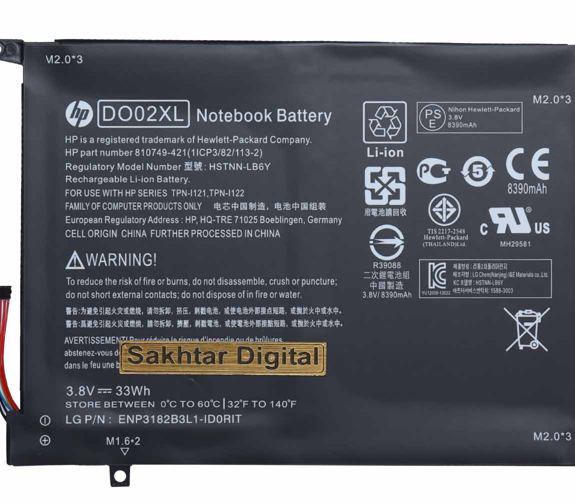 باتری اورجینال لپ تاپ اچ پی Hp Pavilion X2 10-N001ND — تصویر ۵