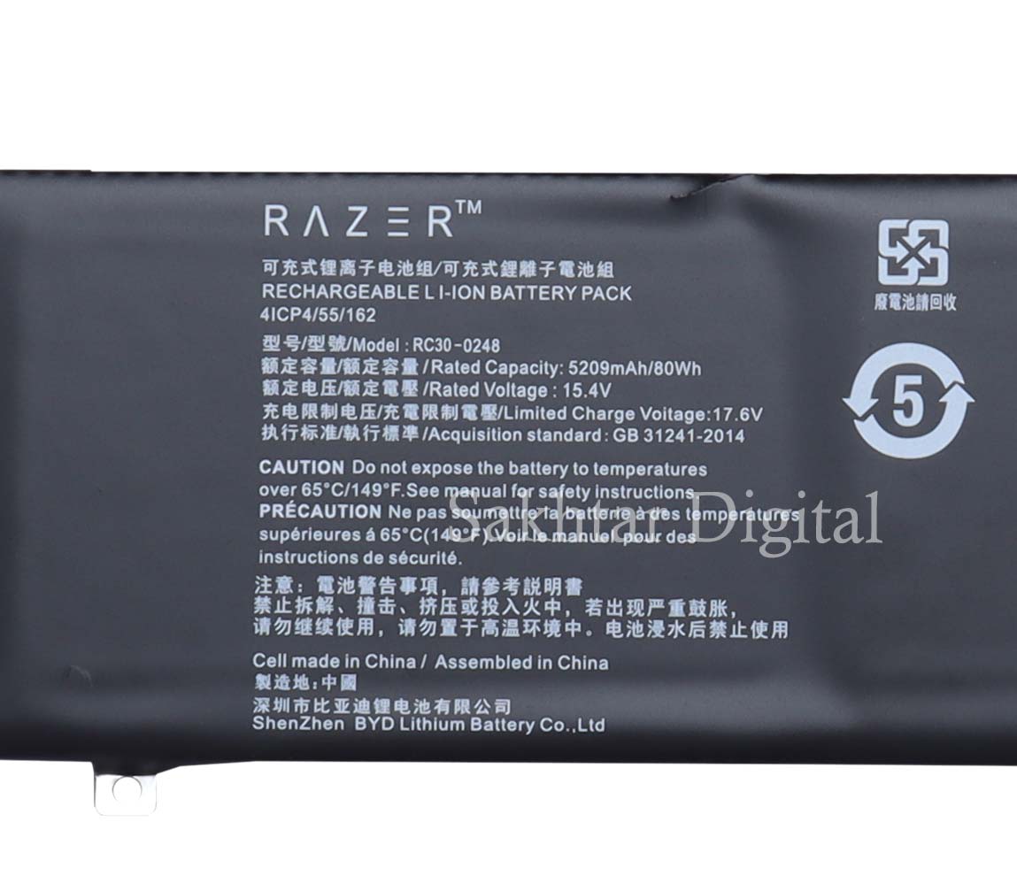 باتری اورجینال لپ تاپ Razer Blade 15 Advanced RZ09 — تصویر ۵