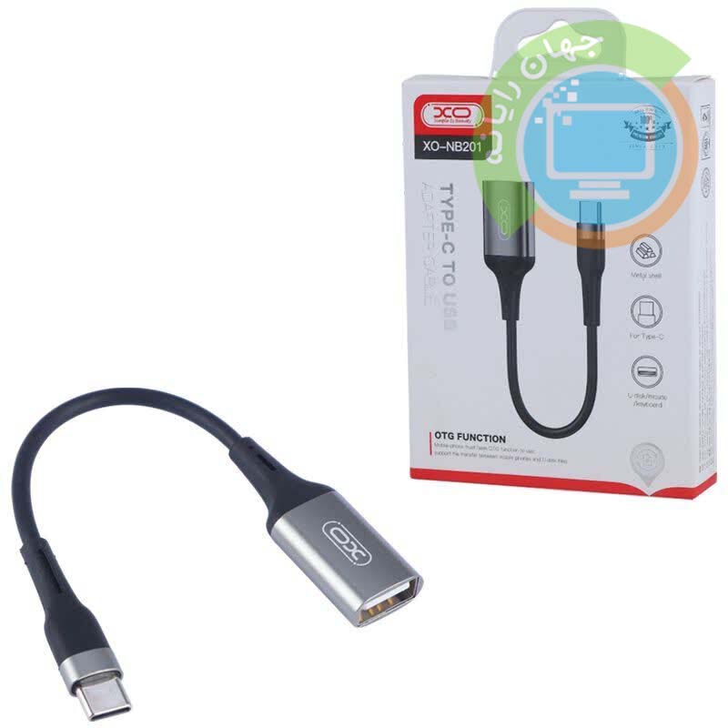 کابل تبدیل XO Type-C TO USB OTGمدل XO-NB201 – مشکی — تصویر ۶
