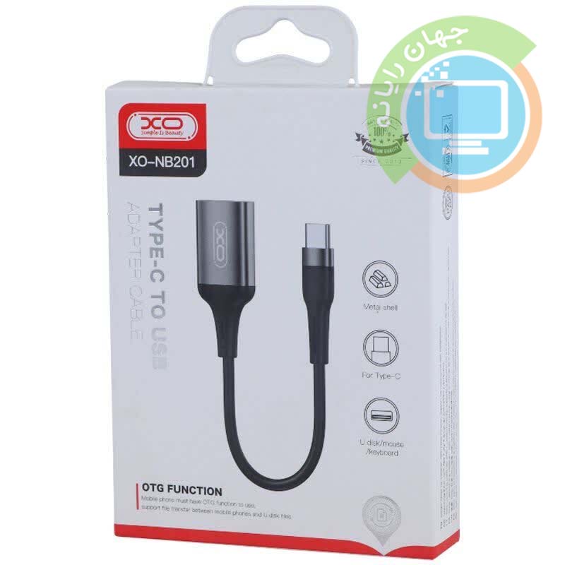 کابل تبدیل XO Type-C TO USB OTGمدل XO-NB201 – مشکی — تصویر ۴
