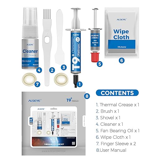 خمیر حرارتی ALSEYE T9+ (Thermal Grease Kit) — تصویر ۳