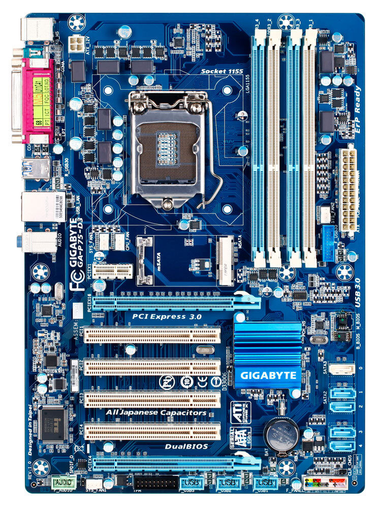 مادربرد gigabyte P75 ddr3