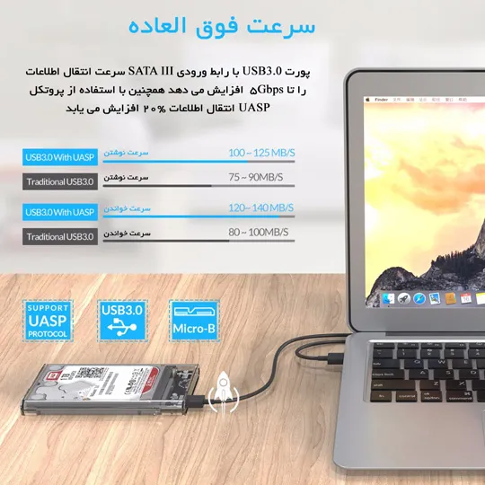 باکس هارد 2.5 اینچ USB 3.0 مدل ORICO 2139U3 — تصویر ۴