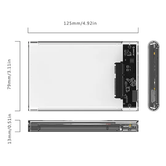 باکس هارد 2.5 اینچ USB 3.0 مدل ORICO 2139U3 — تصویر ۵