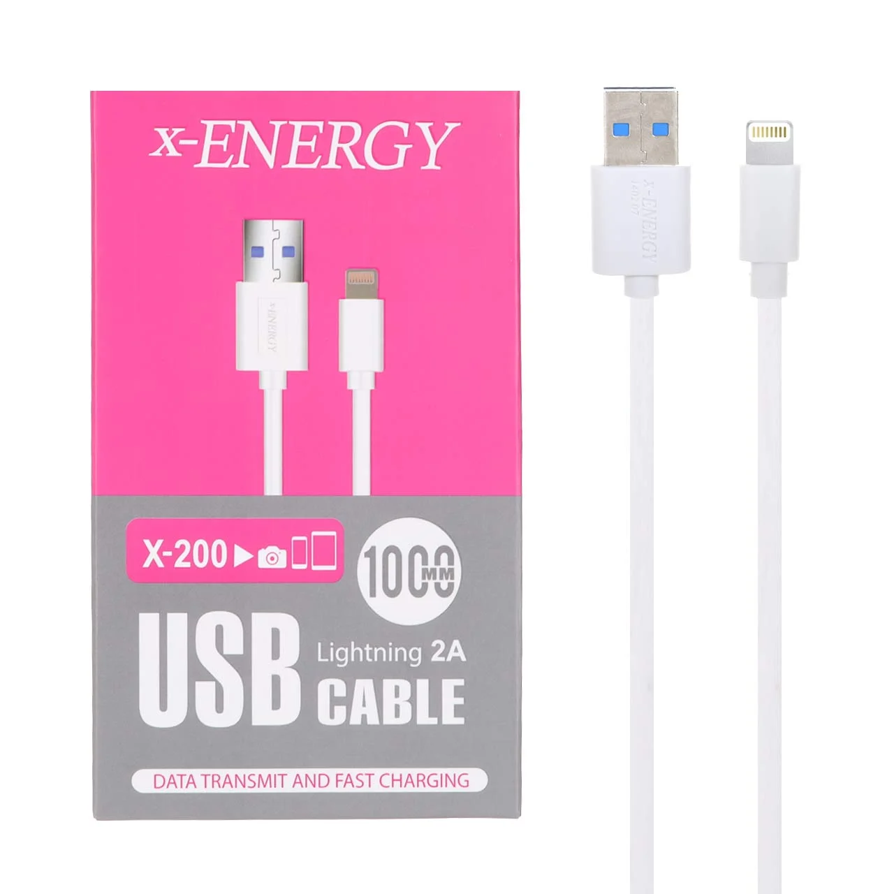 کابل شارژ آیفون X-Energy مدل X-200 – سفید (گارانتی IPM) — تصویر ۲