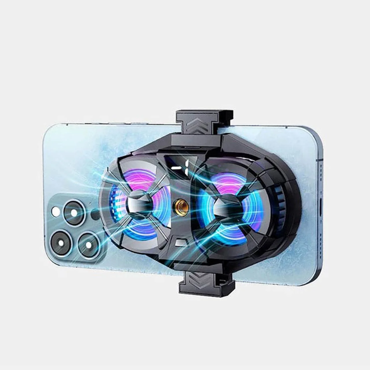 فن خنک کننده گوشی موبایل XO مدل XO-SL04 – مشکی (دارای نورپردازی RGB) — تصویر ۳