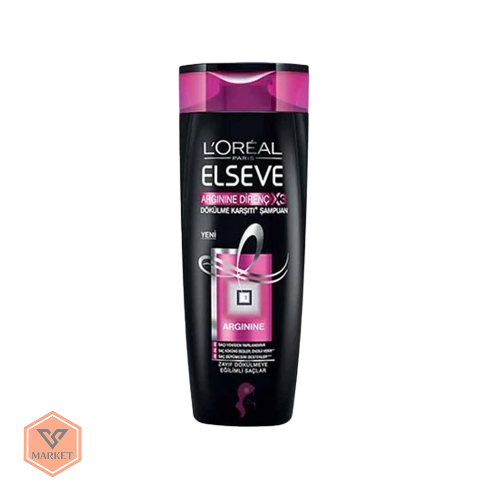 شامپو ضد ریزش لورال السیو (L’Oréal Elseve) مدل Arginine Direnç X3 – تقویتکننده ریشه و ساقه (مخصوص موهای ضعیف) 400 میل