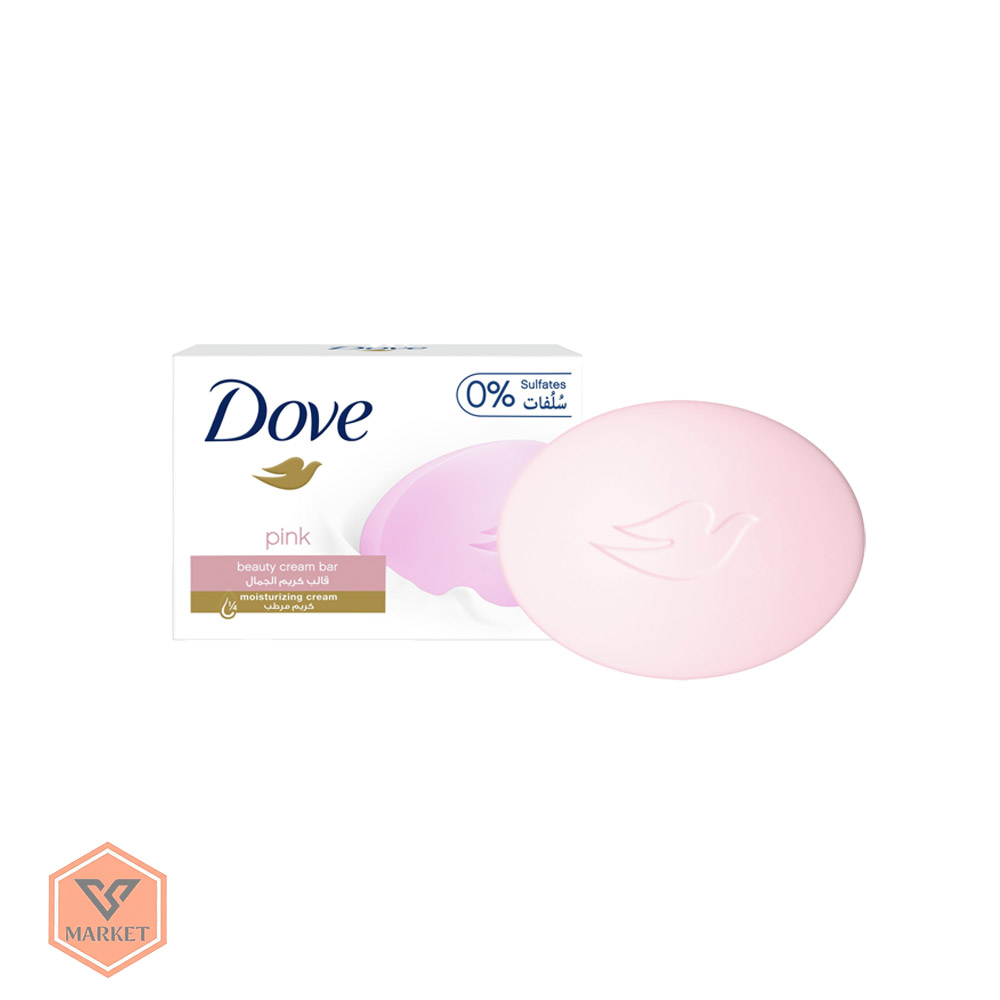 صابون زیبایی و مرطوب‌کننده داو (Dove) مدل Pink (صورتی) بدون سولفات – اورجینال 135 گرم — تصویر ۲