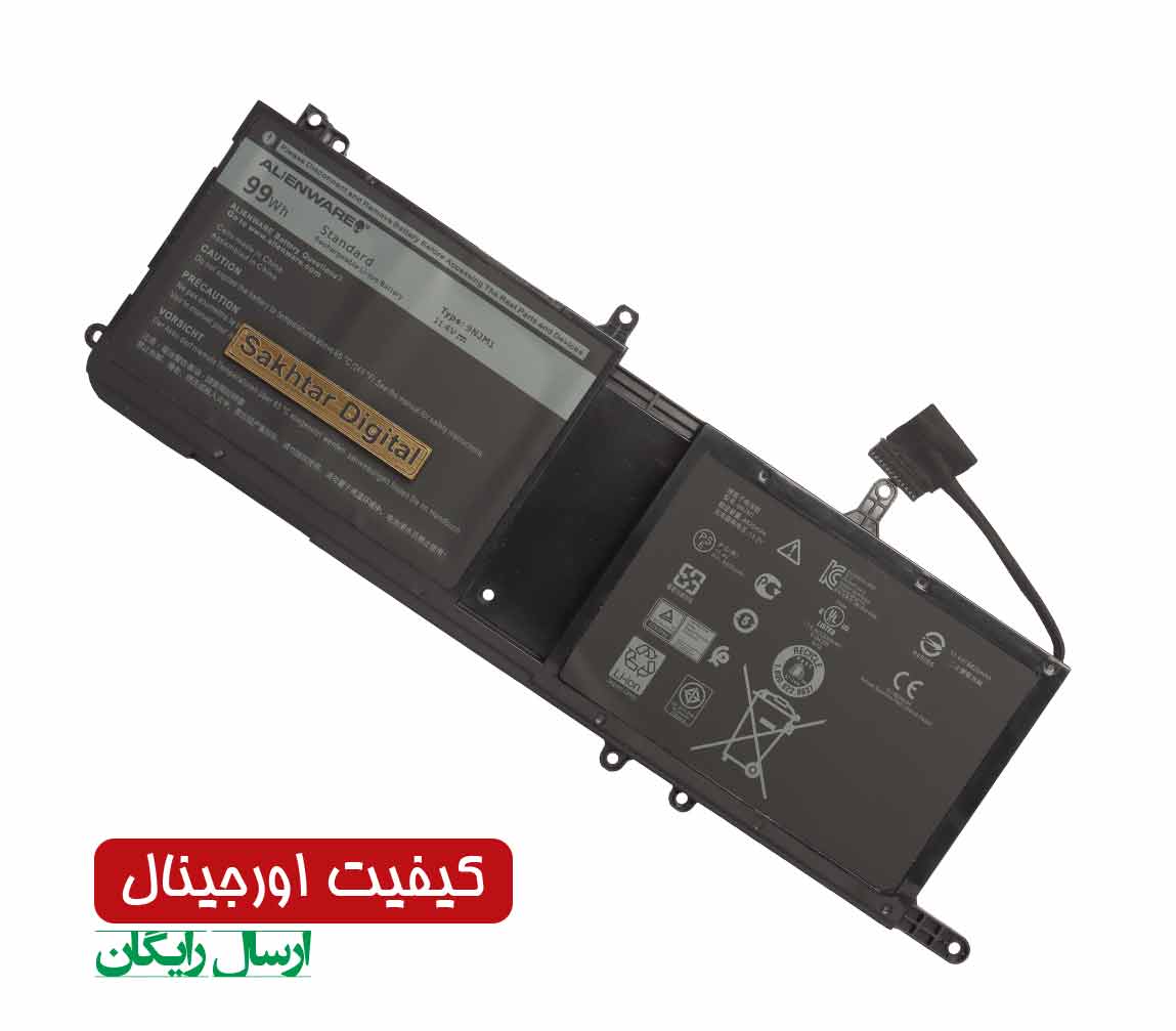 باتری اورجینال لپ تاپ دل Dell Alienware 15 R3 / 17 R4