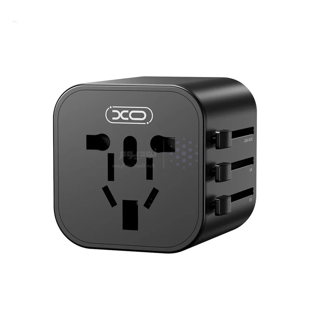 تبدیل برق 3 به 2 XO مدل XO-WL28 – مشکی — تصویر ۳